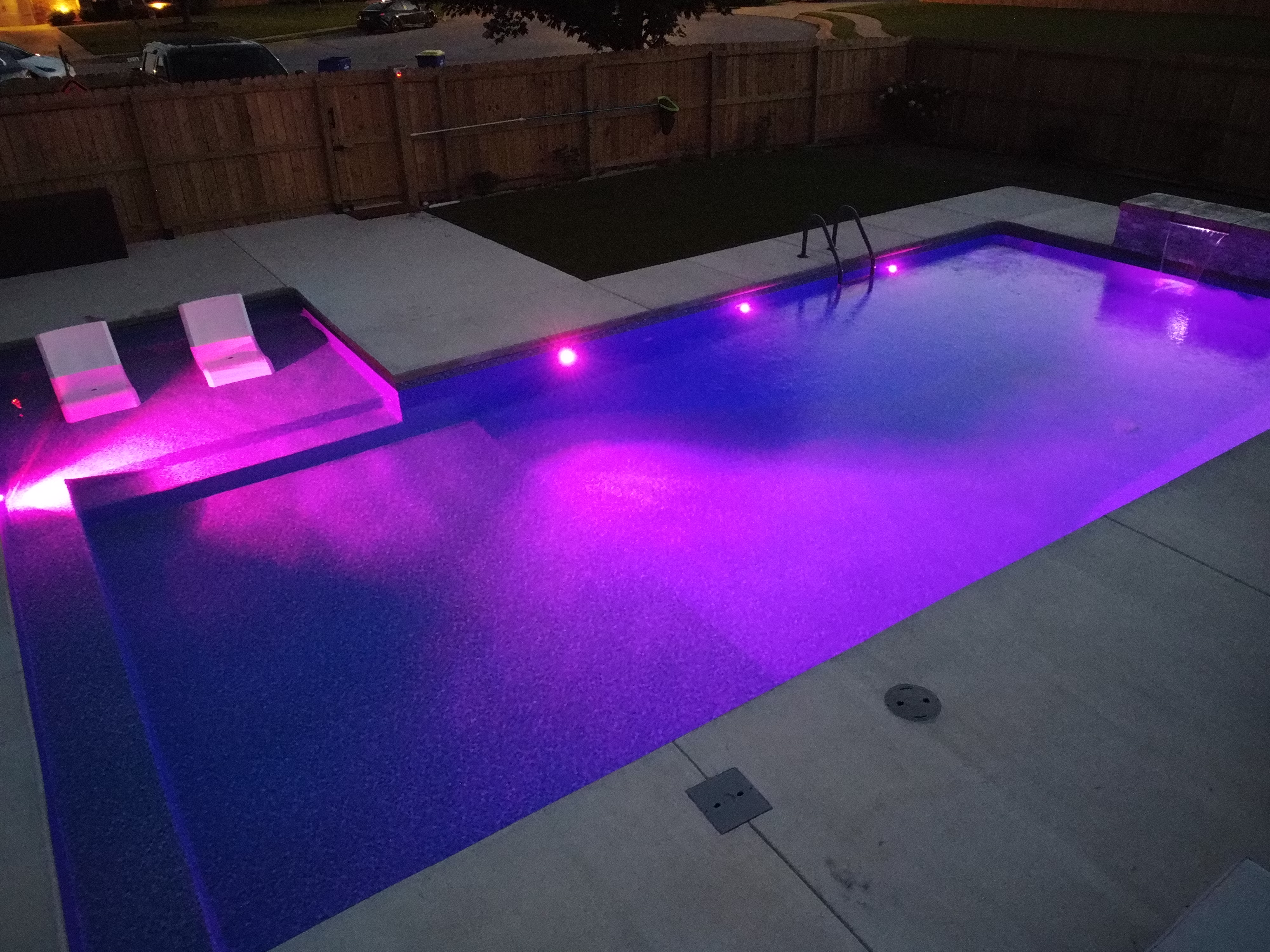 Aerial view of luxury backyard pool build by Saltscapes NWA - Bentonville